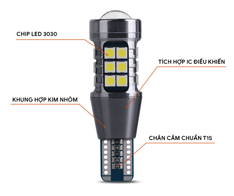 Bóng đèn LED lùi xe hơi T153030-27