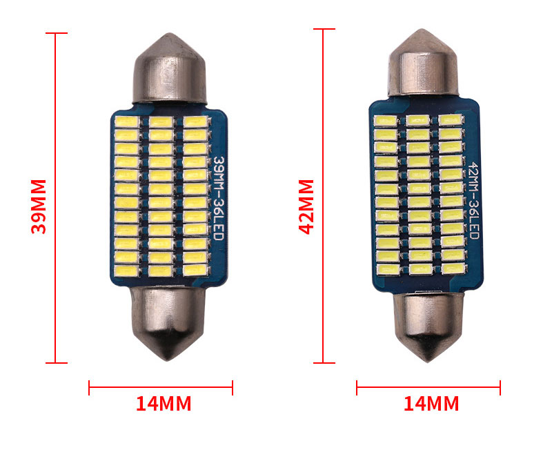 Bóng LED trần xe hơi F3014-36