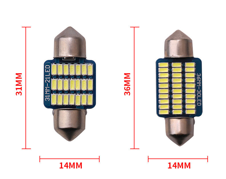 Bóng LED trần xe hơi F3014-36