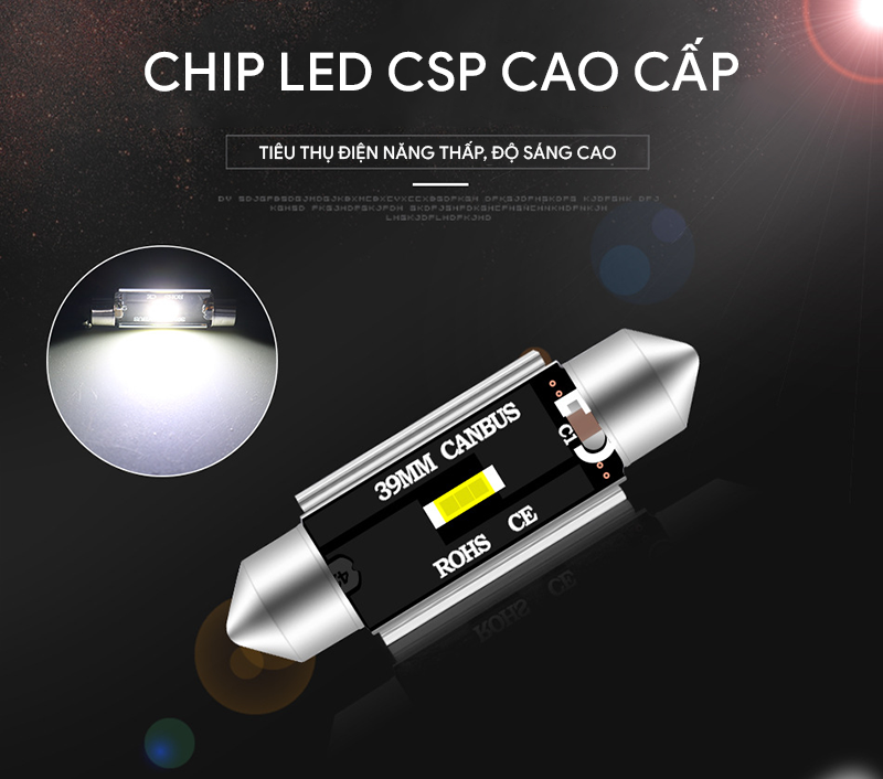 Bóng LED trần xe hơi chip CSP 1860