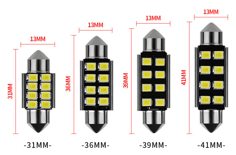 Bóng đèn LED trần xe hơi F2835-8