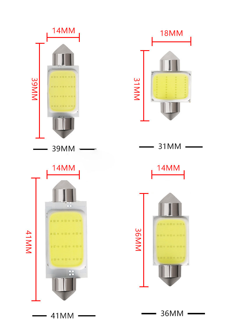 Bóng đèn LED trần xe hơi FCOB-12